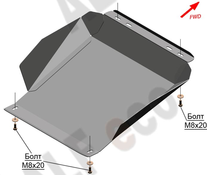 Защита Alfeco для картера и КПП Toyota 4runner II N130 1987-1995. Артикул ALF.24.104