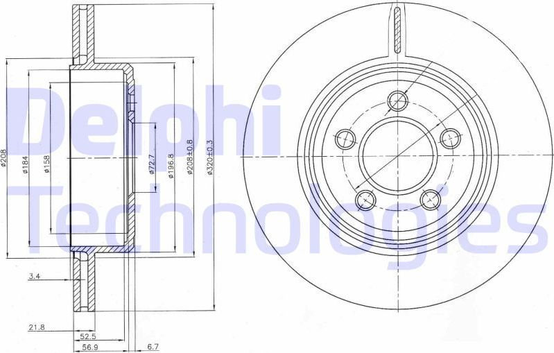Тормозной диск Delphi. Артикул BG4073