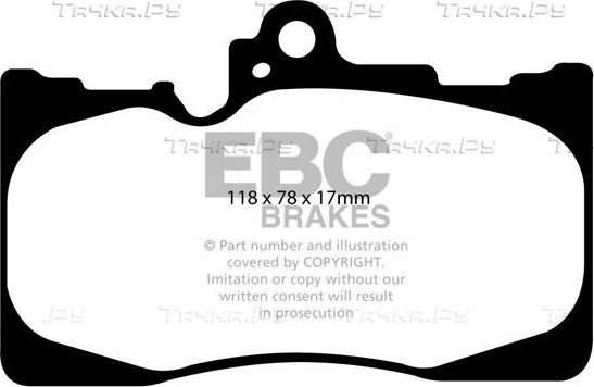 Тормозные колодки EBC Brakes. Артикул DP41589R