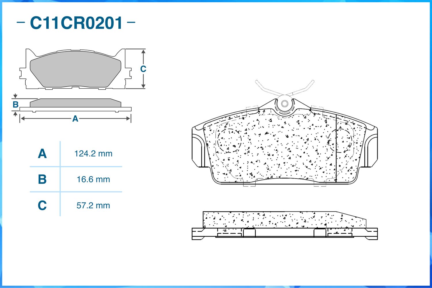 Колодки тормозные передние (Low Metallic) (Cworks). Артикул C11CR0201