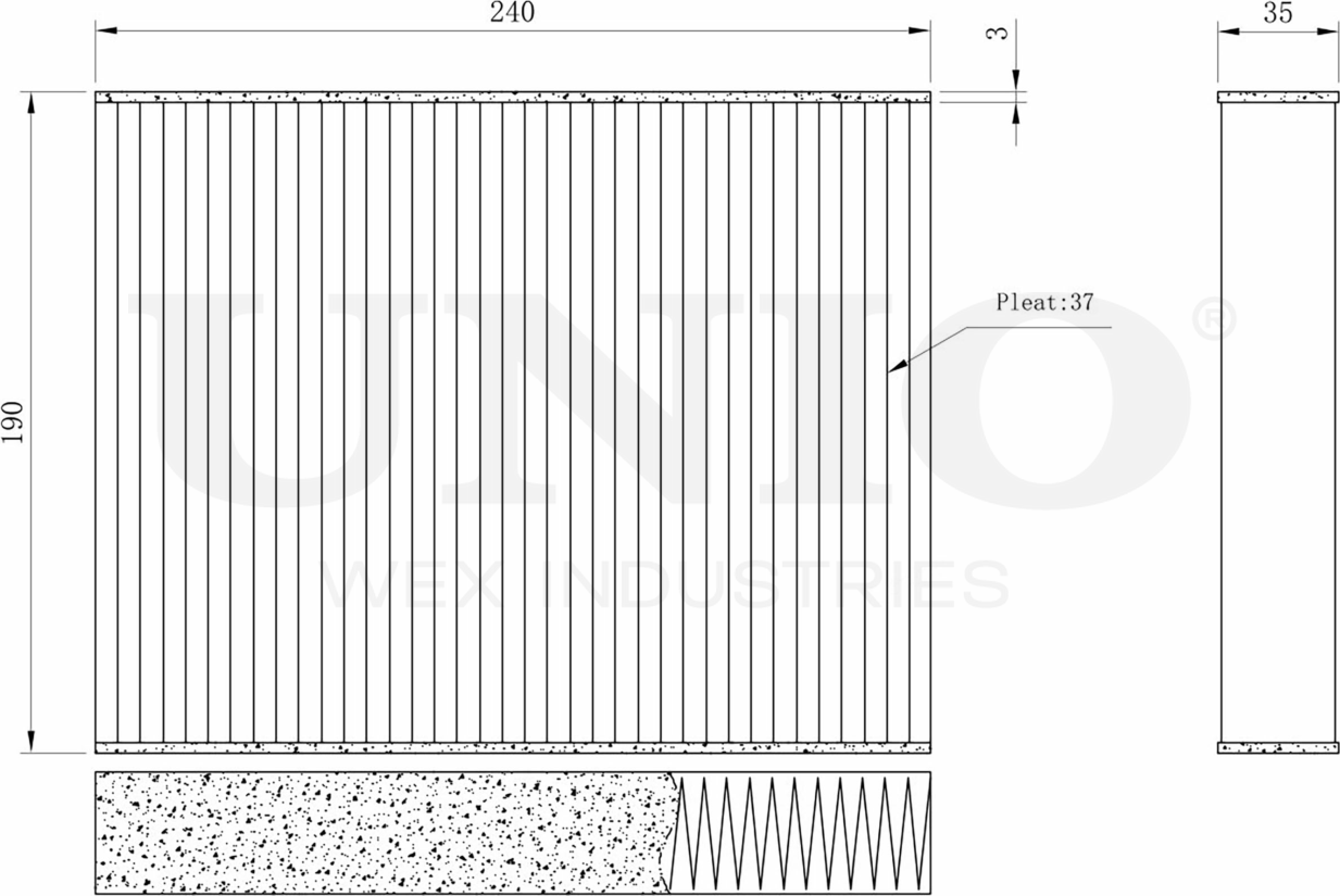Фильтр салона (Unio). Артикул FLT-40033
