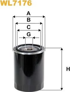 Масляный фильтр WIX Filters для Citroen CX II 1985-1992. Артикул WL7176