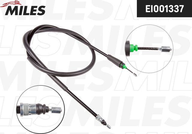 Трос ручника (тросик ручного тормоза) Miles задний правый для Renault Modus I 2004-2013. Артикул EI001337