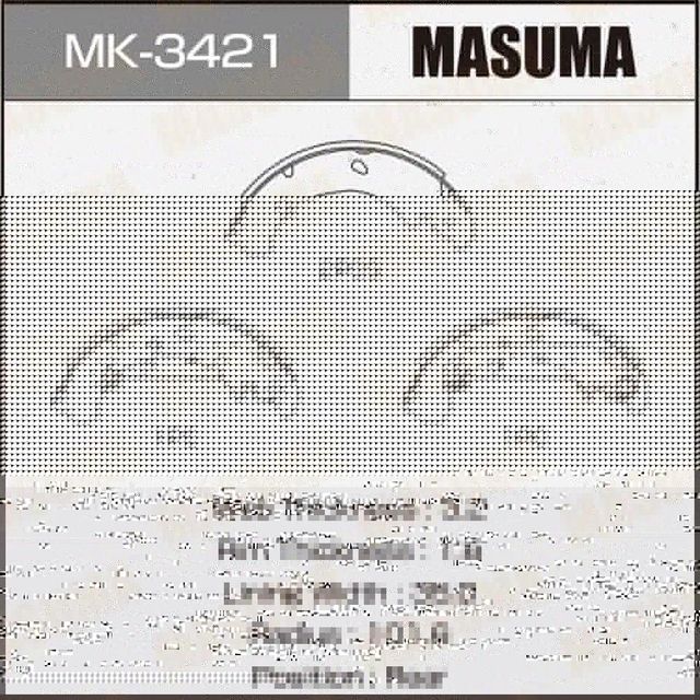Колодки тормозные барабанные (Masuma). Артикул MK-E4004