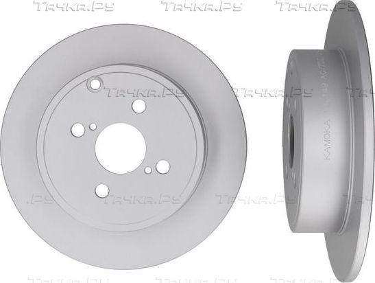 Тормозной диск Kamoka задний для Toyota Corolla E120, E130 2001-2007. Артикул 103149
