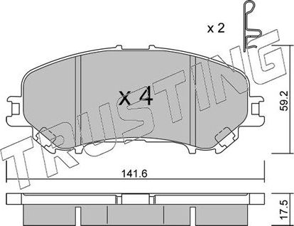 Тормозные колодки Trusting. Артикул 1034.1