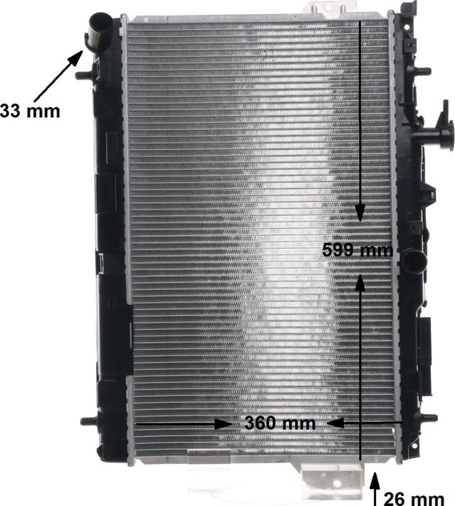 Радиатор охлаждения двигателя Mahle Behr для Hyundai Matrix I 2001-2010. Артикул CR 1293 001S