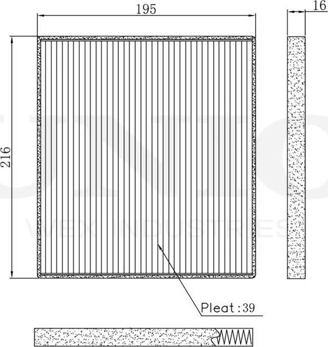 Фильтр салона (Unio). Артикул FLT-40050