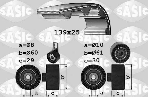 Ремень ГРМ с роликами (комплект) Sasic для Peugeot 207 I 2006-2015. Артикул 1750042