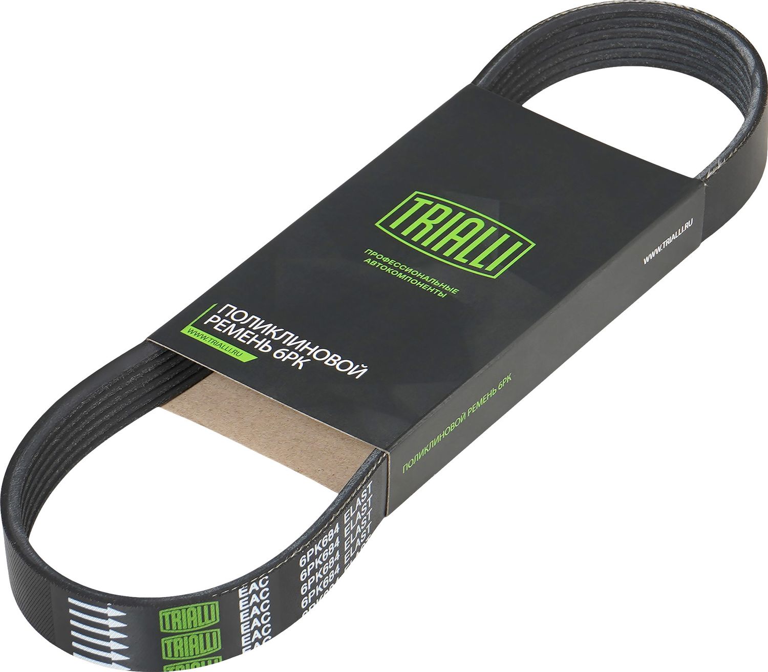 Приводной ремень поликлиновой Trialli (EPDM (Этилен-пропиленовый каучук)). Артикул 6PK684E
