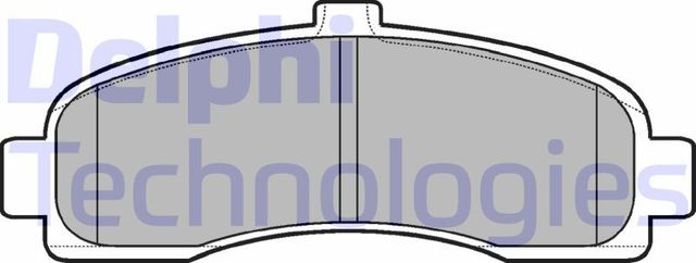 Тормозные колодки Delphi (Low-Metallic) передние для Nissan Micra K11 1992-2003. Артикул LP779