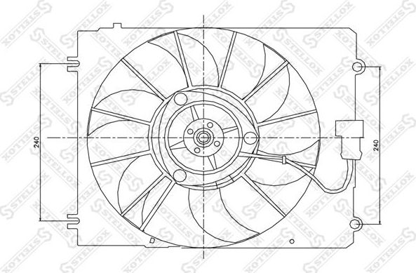 Вентилятор радиатора двигателя Stellox. Артикул 29-99445-SX