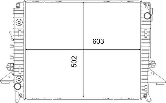 Радиатор охлаждения двигателя Mahle. Артикул CR 2577 000S