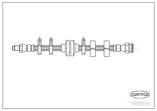 Тормозной шланг Corteco передний передний для Alfa Romeo 145 I 1994-2001. Артикул 19026010