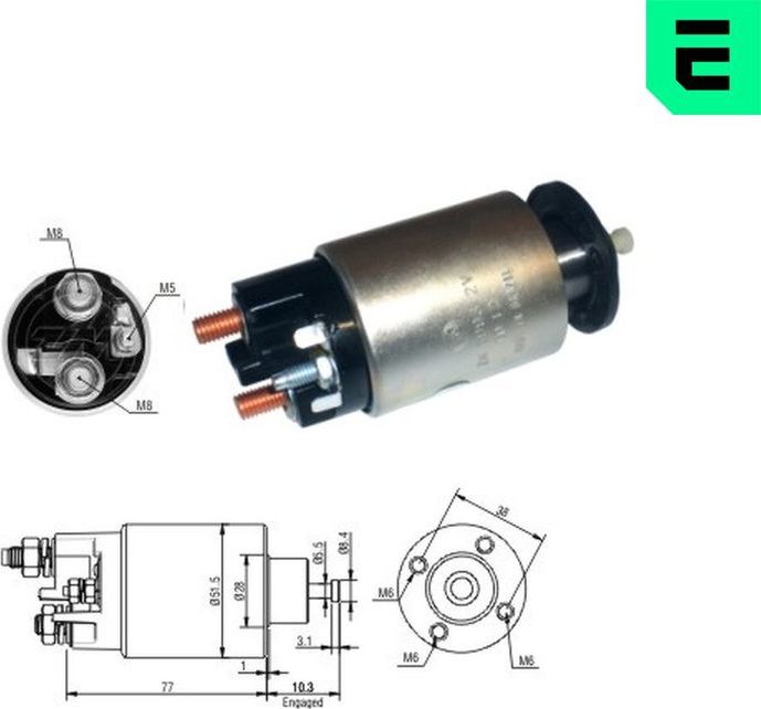 Втягивающее реле стартера Era. Артикул ZM3993