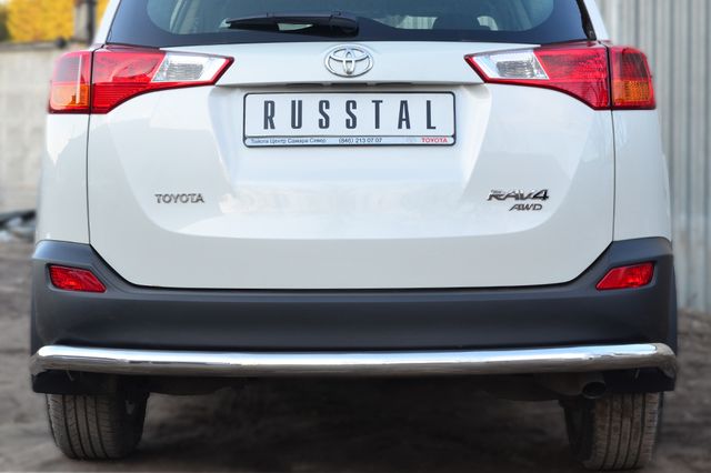 Защита RusStal заднего бампера секции d63 для Toyota RAV4 IV 2013-2015. Артикул TR4Z-001286