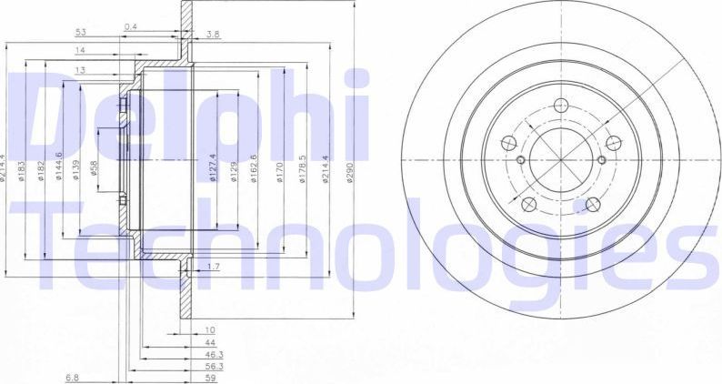 Тормозной диск Delphi. Артикул BG4154