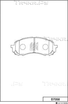 Тормозные колодки MK Kashiyama. Артикул D7058
