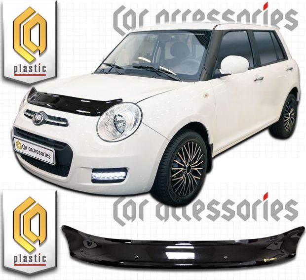 Дефлектор СА Пластик для капота (Classic черный) Lifan Smily 2013-2026. Артикул 2010010110413