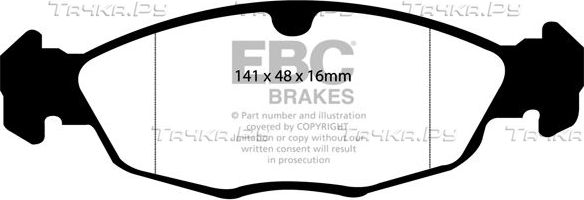 Тормозные колодки EBC Brakes передние для Jaguar XJS 3 1993-1996. Артикул DP2940