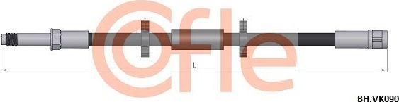 Тормозной шланг Cofle задний правый для Volkswagen Transporter T5 2003-2015. Артикул 92.BH.VK090