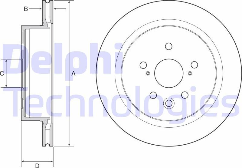 Тормозной диск Delphi. Артикул BG4962C
