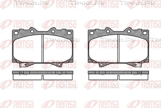 Тормозные колодки Remsa передние для Mitsubishi Pajero IV 2006-2026. Артикул 0707.04