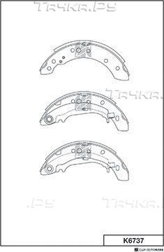 Тормозные колодки MK Kashiyama задние для Smart Forfour I (W454) 2004-2006. Артикул K6737