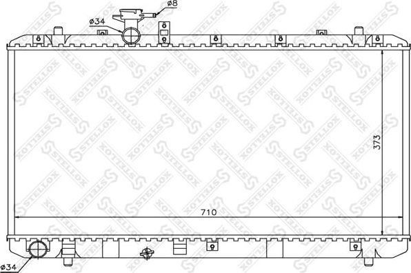 Радиатор охлаждения двигателя Stellox для Fiat Sedici 2006-2014. Артикул 10-25461-SX