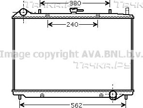 Радиатор охлаждения двигателя AVA. Артикул OL2456