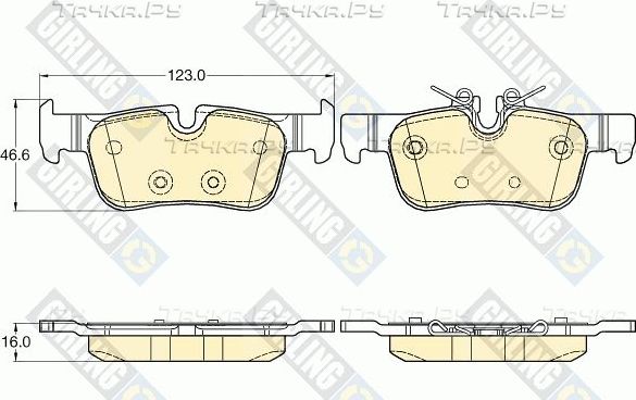 Тормозные колодки Girling задние для BMW 2 Active Tourer F45 2013-2026. Артикул 6120632