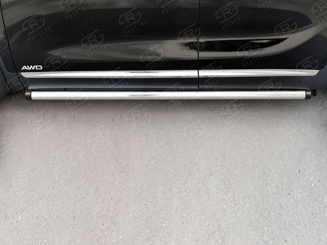 Защита порогов РусCталь труба d63 (вариант 2) для Kia Sorento III Prime 2014-2017. Артикул KSPT-0022112
