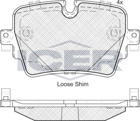 Тормозные колодки Icer для Jaguar F-Type I 2012-2026. Артикул 182187