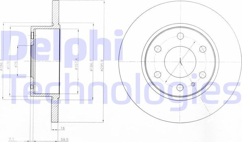 Тормозной диск Delphi. Артикул BG4164