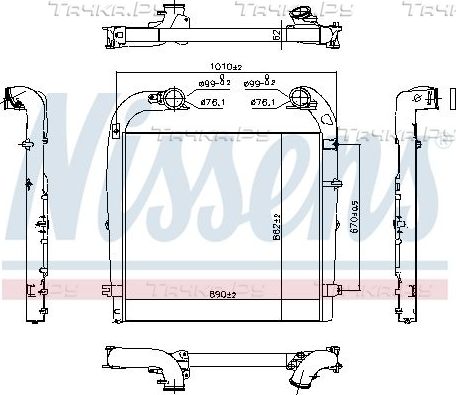 Интеркулер Nissens для Scania P 2010-2015. Артикул 961154