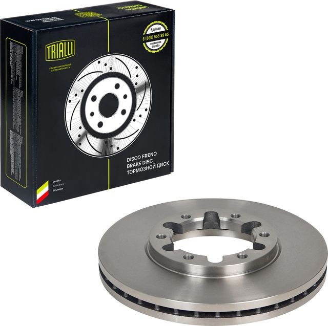 Тормозной диск Trialli передний для Nissan Patrol Y61 1997-2026. Артикул DF 140123