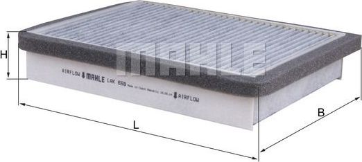 Салонный фильтр Mahle. Артикул LAK 658