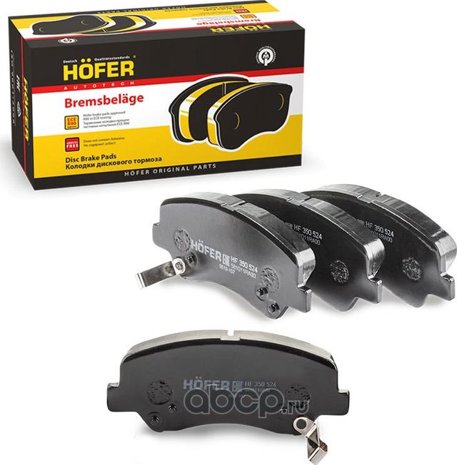 Колодки торм. перед. Hyundai Solaris I (10-), Accent IV, Kia Rio III (Hofer). Артикул HF350524