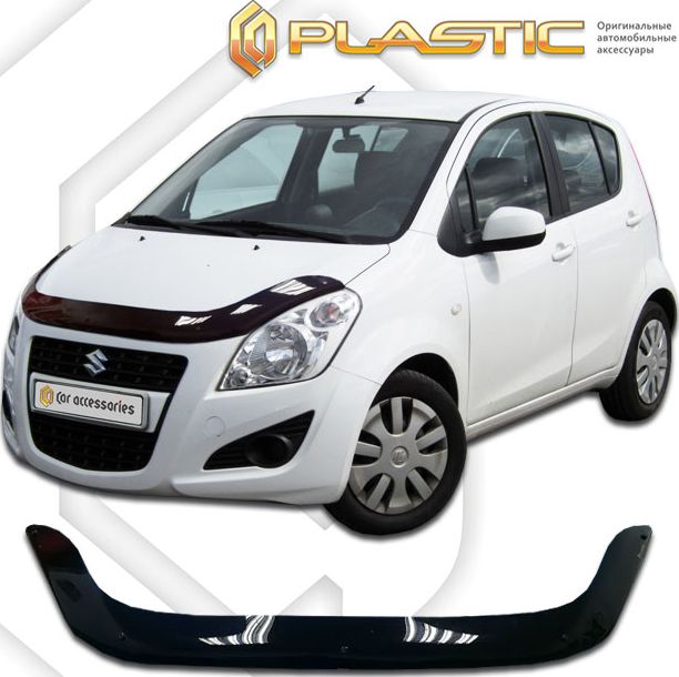 Дефлектор СА Пластик для капота (Classic черный) Suzuki Splash 2012-2015. Артикул 2010010114220