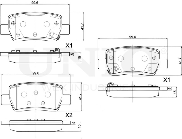 Колодки тормозные диск. задние Kia Seltos 19- (Unio). Артикул BRP-20052