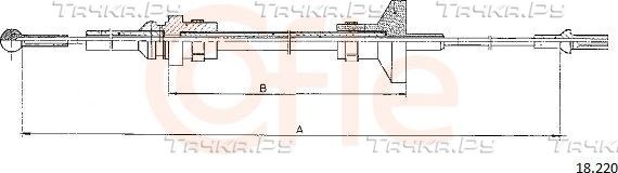 Трос сцепления Cofle для Chrysler Voyager II 1990-1995. Артикул 92.18.220