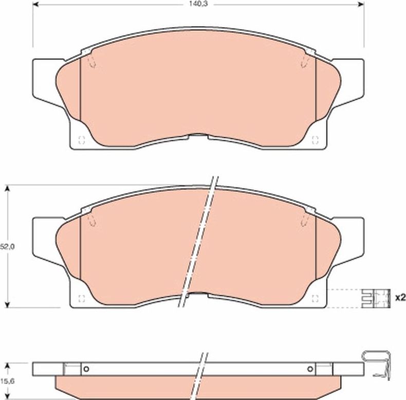 Тормозные колодки TRW. Артикул GDB877