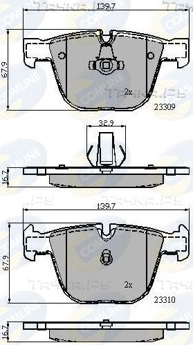 Тормозные колодки Comline Comline задние для BMW X6 I (E71) 2008-2014. Артикул CBP01794