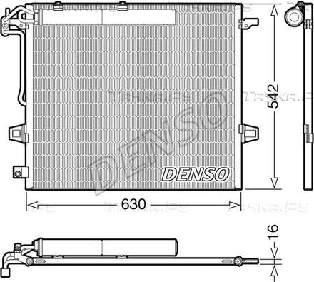 Радиатор кондиционера (конденсатор) Denso. Артикул DCN17057