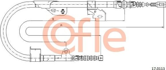 Трос ручника (тросик ручного тормоза) Cofle. Артикул 17.0113
