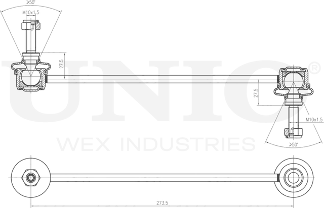Тяга/стойка стабилизатора (Unio). Артикул SSP-50163