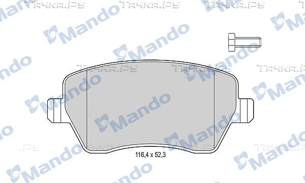 Тормозные колодки Mando передние для Lada Largus I 2012-2026. Артикул MBF015179