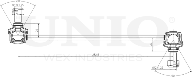 Тяга/стойка стабилизатора (Unio). Артикул SSP-50002