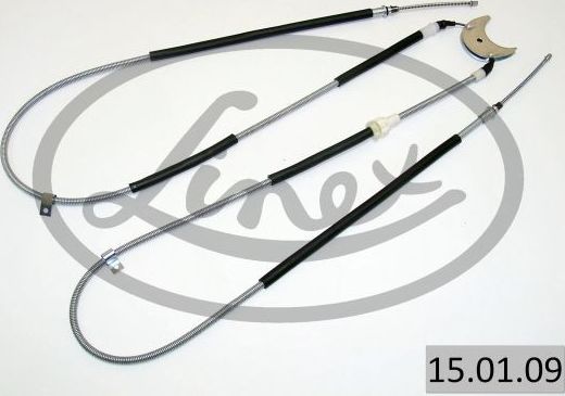 Трос ручника (тросик ручного тормоза) Linex задний для Ford Fiesta III 1989-1997. Артикул 15.01.09