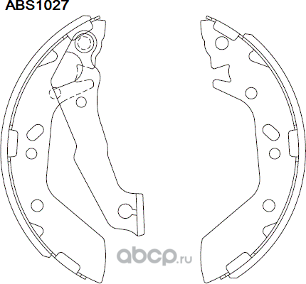 Колодки тормозные HYUNDAI Accent (ТАГАЗ) задние барабанные (4шт.) ALLIED NIPPON. Артикул ABS1027